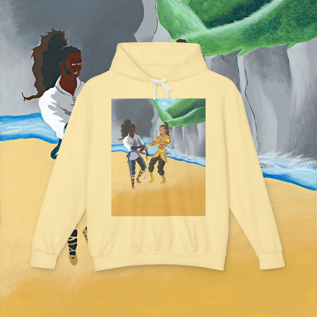 Beach Day Hoodie — Tropical Friends Illustration Pullover