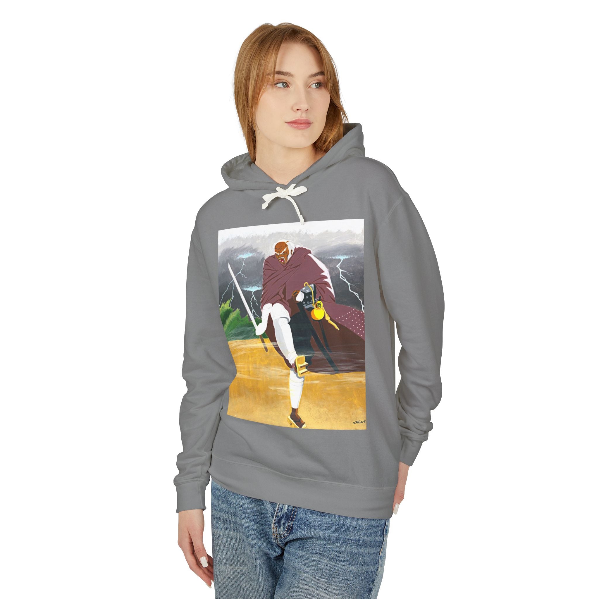 Adventure Samurai Hoodie — Stylized Warrior Art Graphic Sweatshirt
