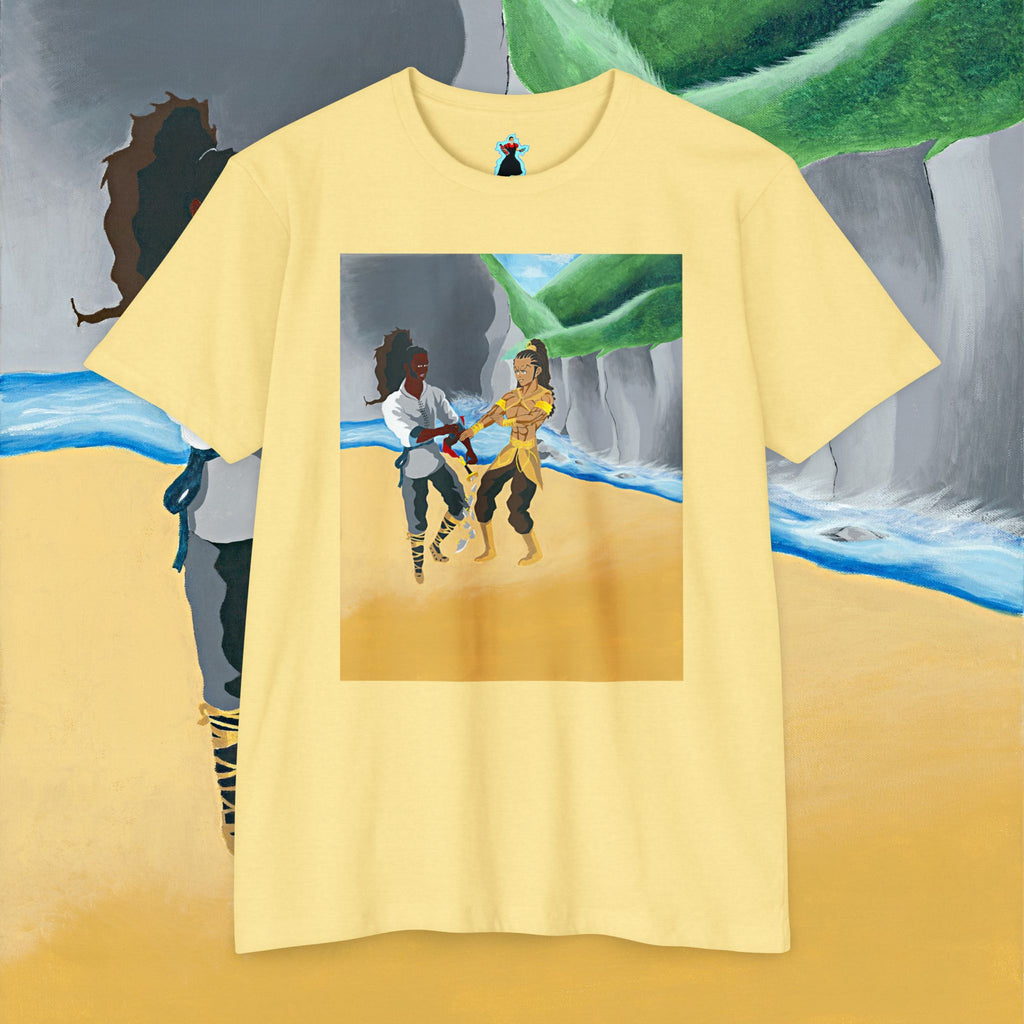 Island Dance Beach T-Shirt — Couples Surf & Sunset Art Tee