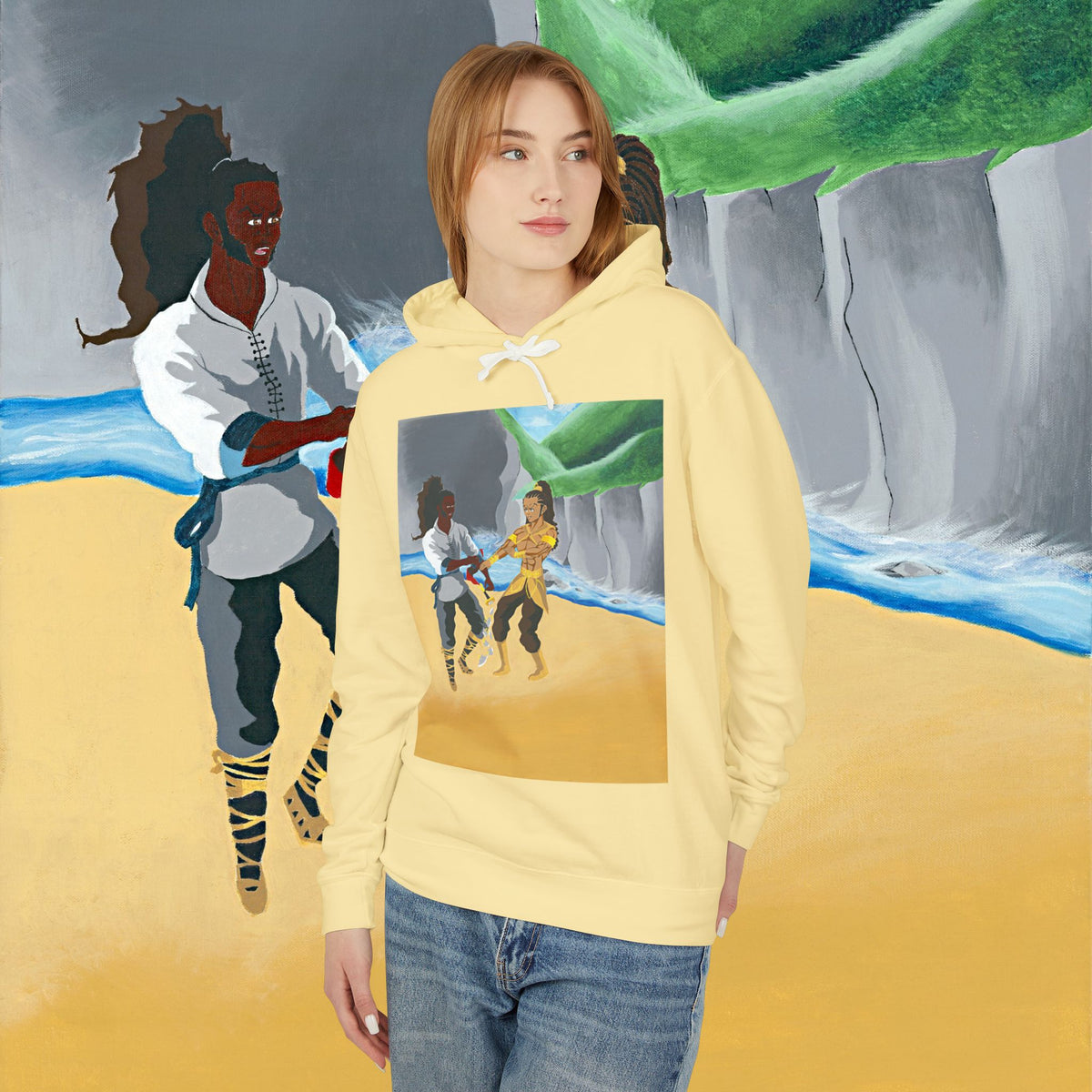 Beach Day Hoodie — Tropical Friends Illustration Pullover