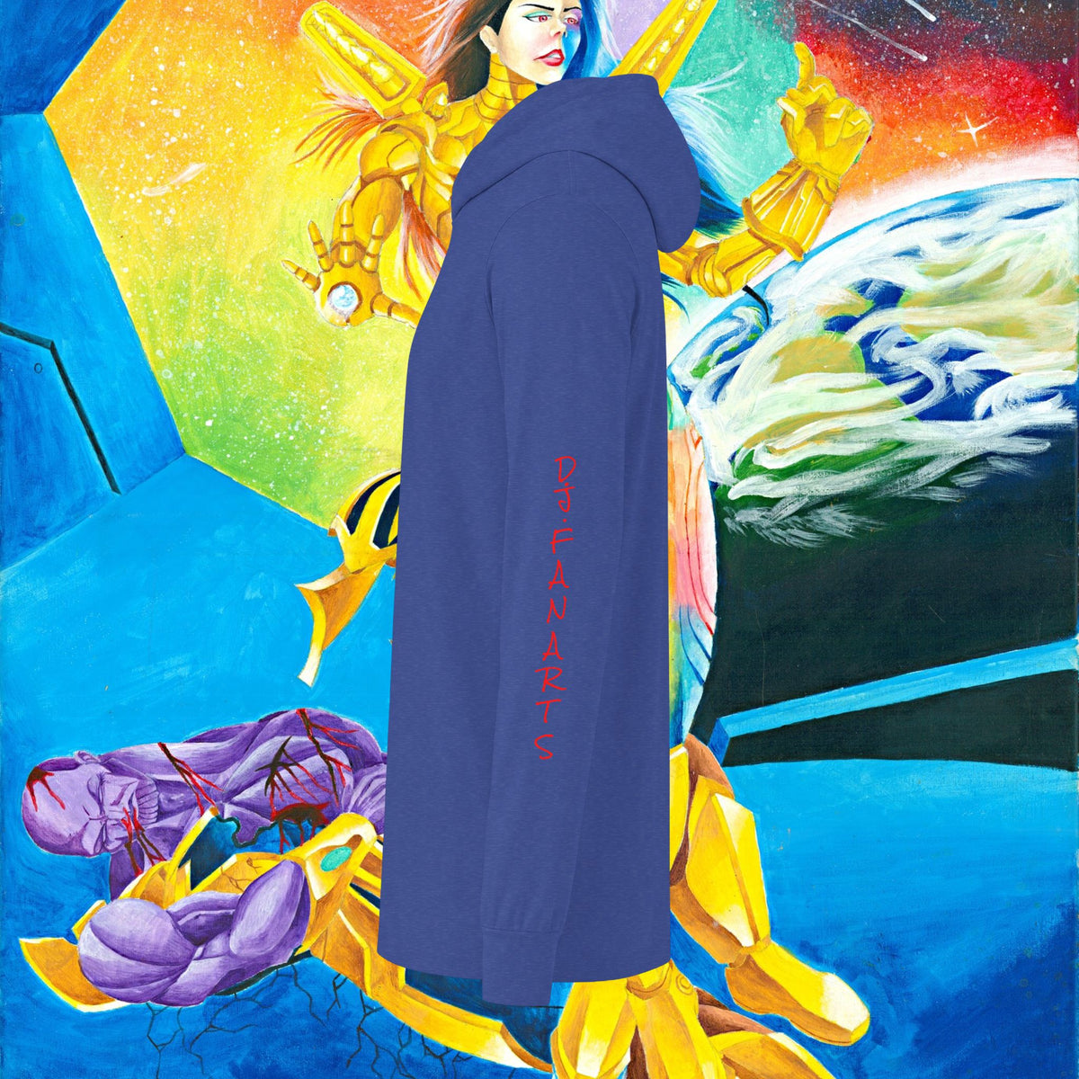 Cosmic Warrior Hooded Long-Sleeve Tee