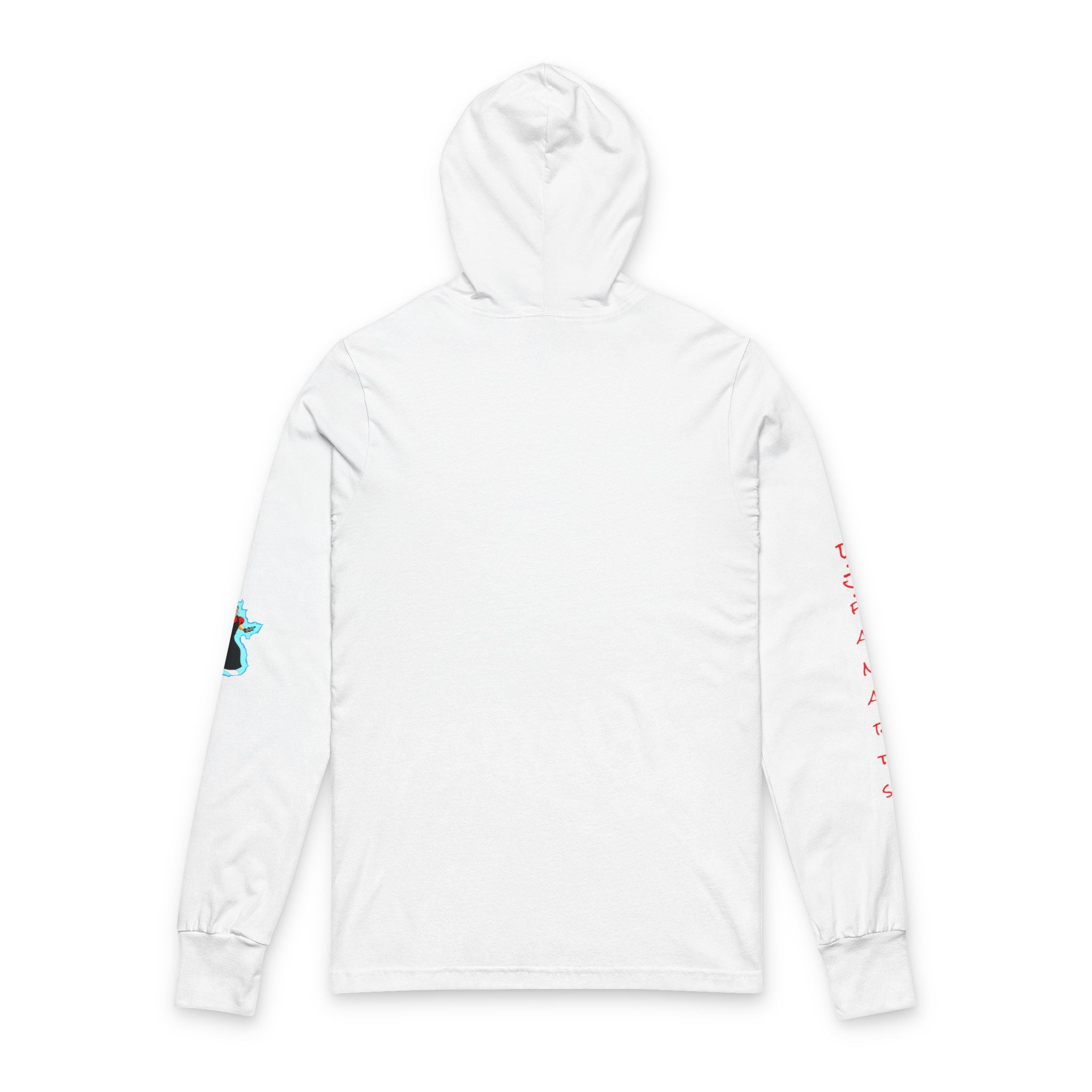 Hooded Long Sleeve Tee — Retro Muscle Worker Graphic