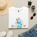 Vintage Harbor Salvage Diver Graphic Tee — Blue Retro Maritime T-Shirt