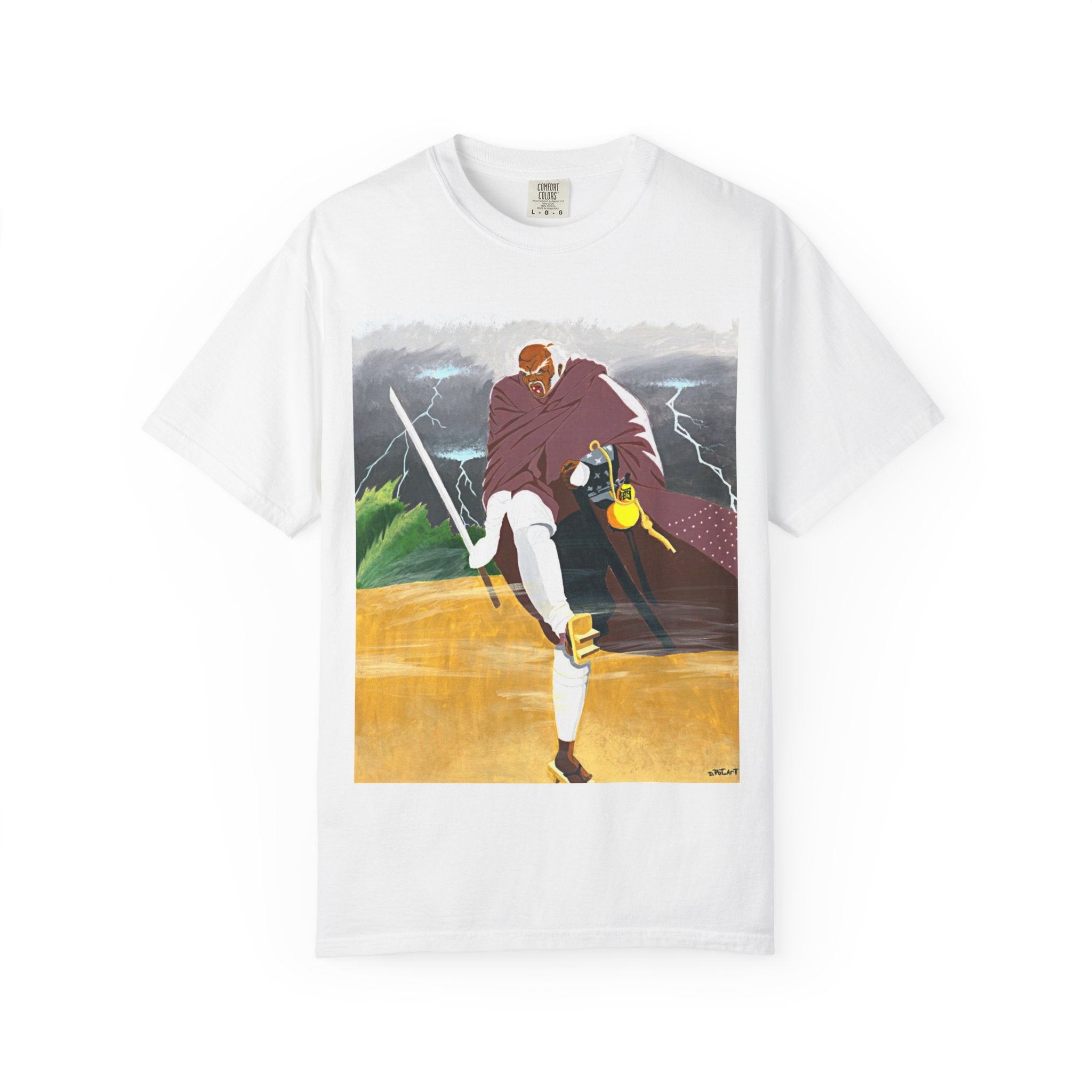 Samurai Sunset Graphic Tee — Vintage Warrior Illustration Unisex T-Shirt