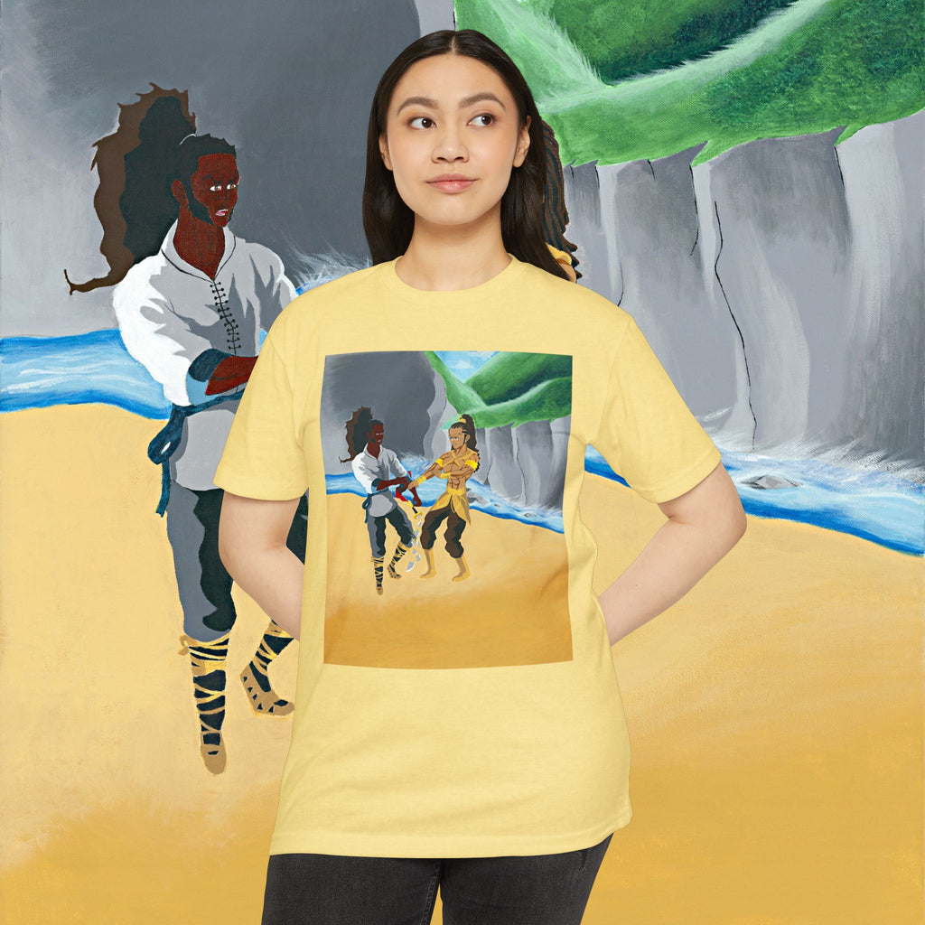 Island Dance Beach T-Shirt — Couples Surf & Sunset Art Tee