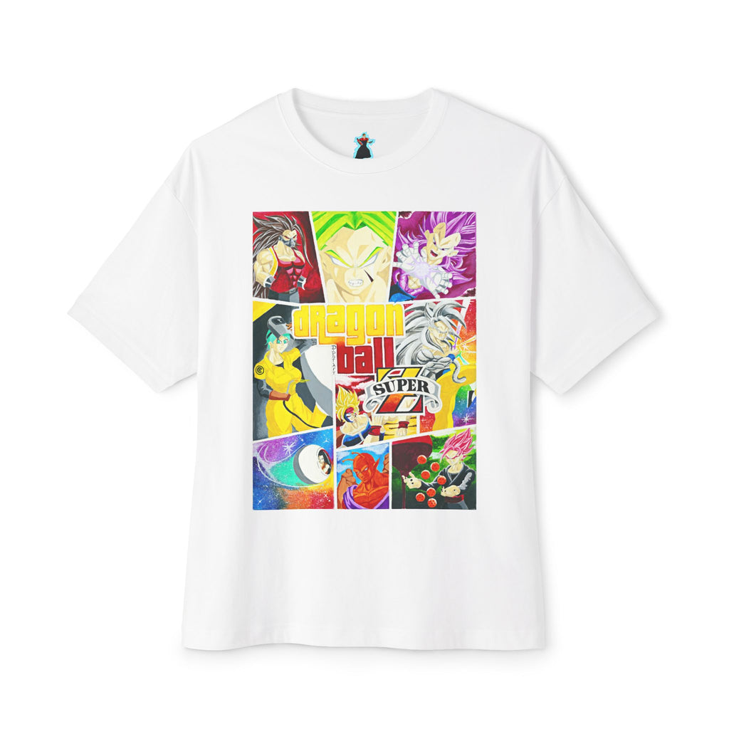 Anime Collage Graphic Tee — Super Saiyan Character Grid Unisex T-Shirt
