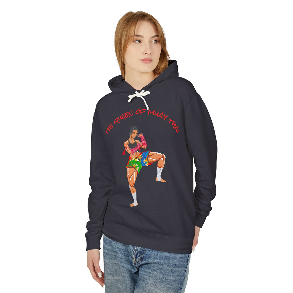 Queen of Muay Thai Hoodie – Muay Thai Fighter Graphic Pullover