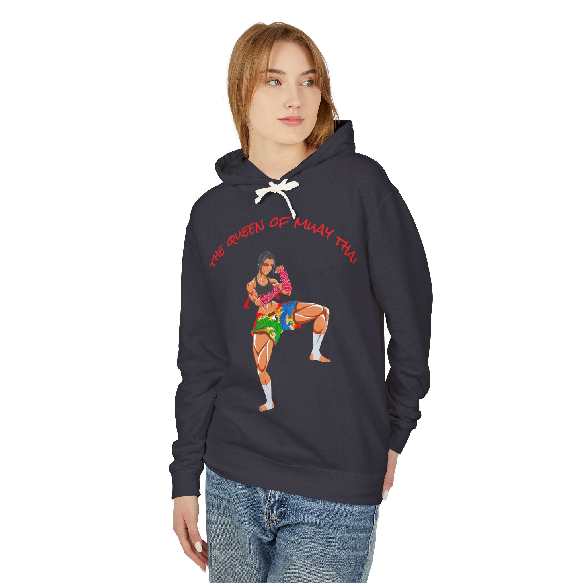 Queen of Muay Thai Hoodie – Muay Thai Fighter Graphic Pullover