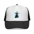 Witch Silhouette Trucker Cap — Vintage Halloween Spellcaster Hat