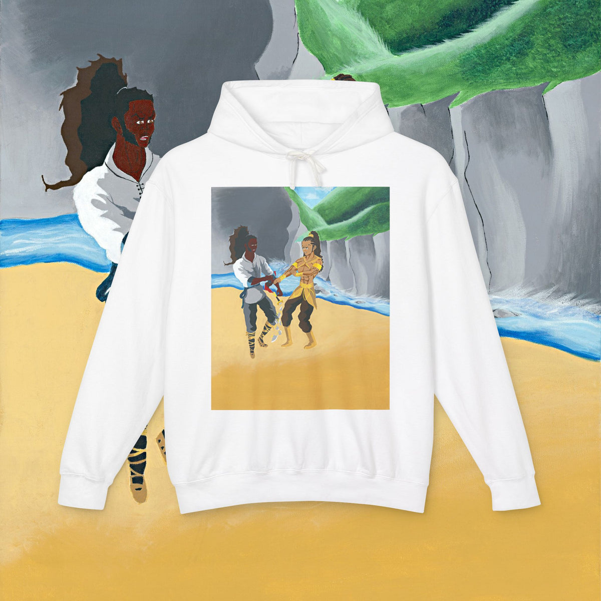 Beach Day Hoodie — Tropical Friends Illustration Pullover