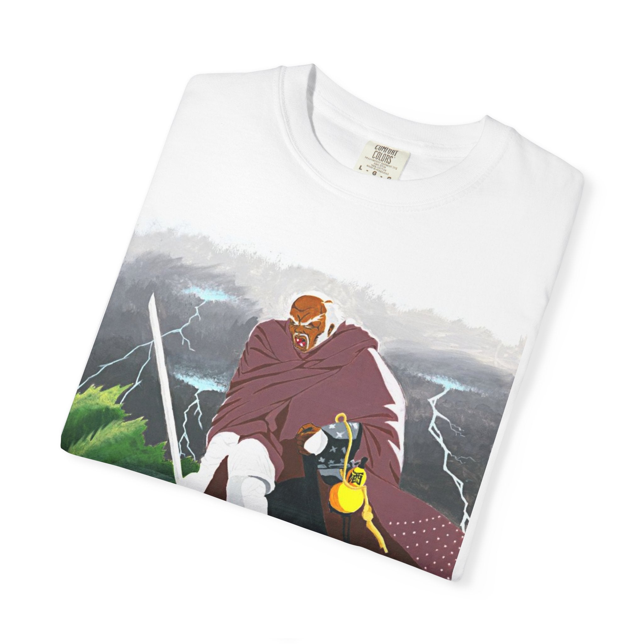 Samurai Sunset Graphic Tee — Vintage Warrior Illustration Unisex T-Shirt
