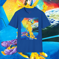 Golden Astral Guardian Graphic Tee — Vibrant Cosmic Goddess Unisex T-Shirt