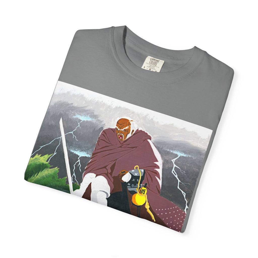 Samurai Sunset Graphic Tee — Vintage Warrior Illustration Unisex T-Shirt