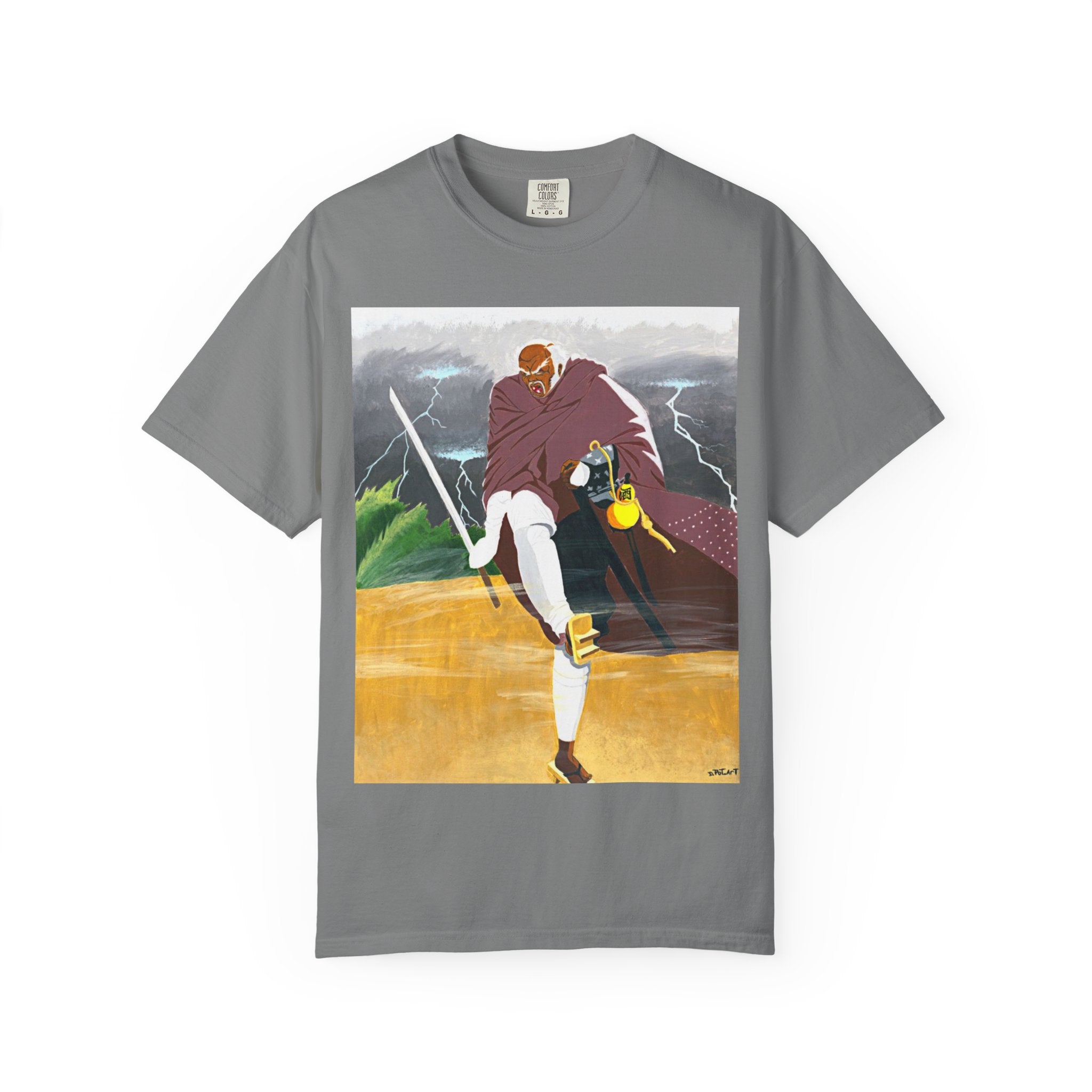 Samurai Sunset Graphic Tee — Vintage Warrior Illustration Unisex T-Shirt