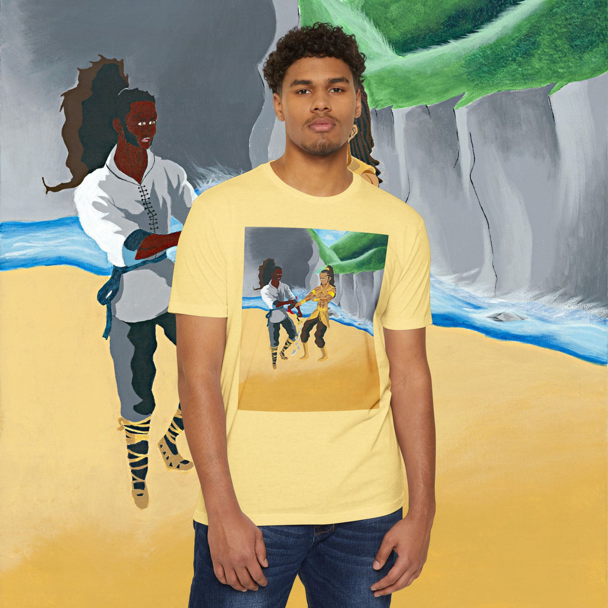 Island Dance Beach T-Shirt — Couples Surf & Sunset Art Tee