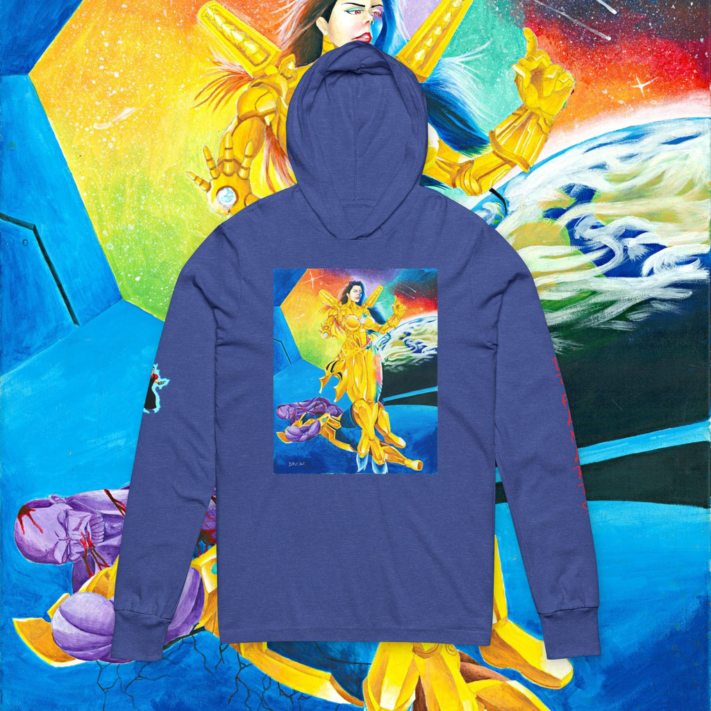 Cosmic Warrior Hooded Long-Sleeve Tee