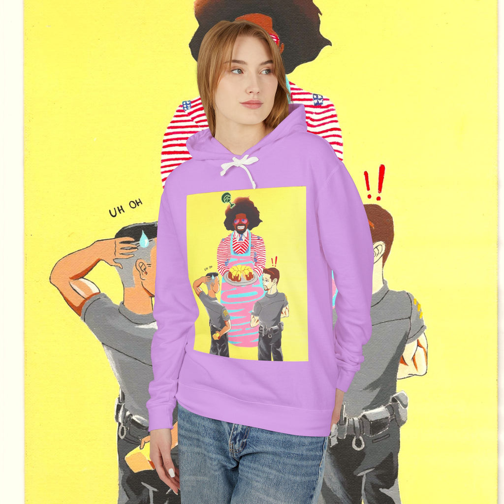 Retro Pop Art Hoodie —Lemon Pound Cake & Meme Graphic Pullover