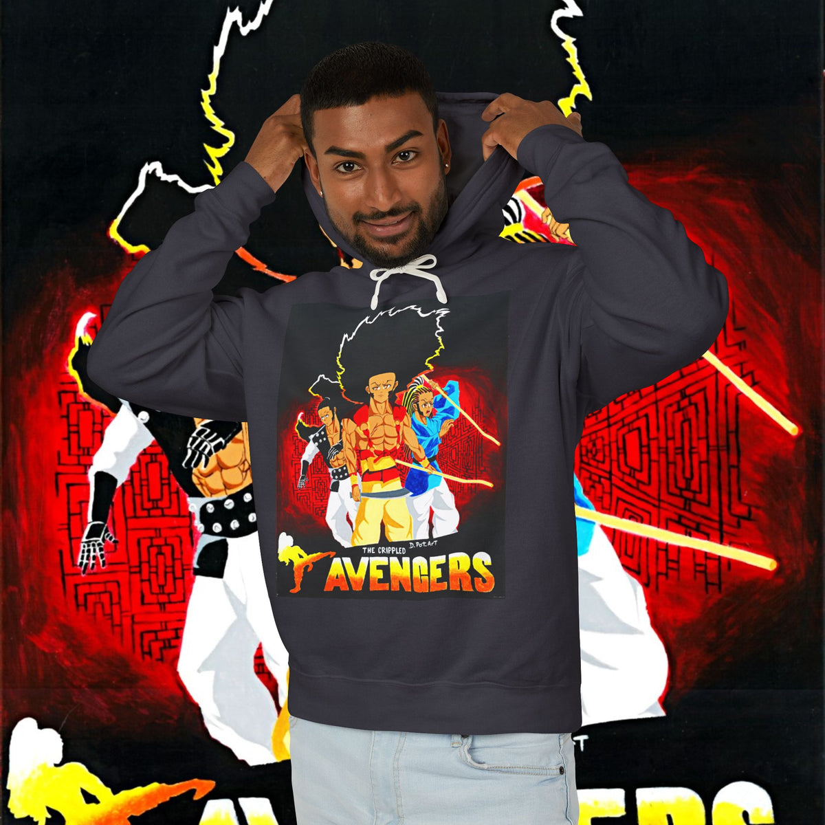 Avengers Graphic Hoodie - Retro Comic Team Design