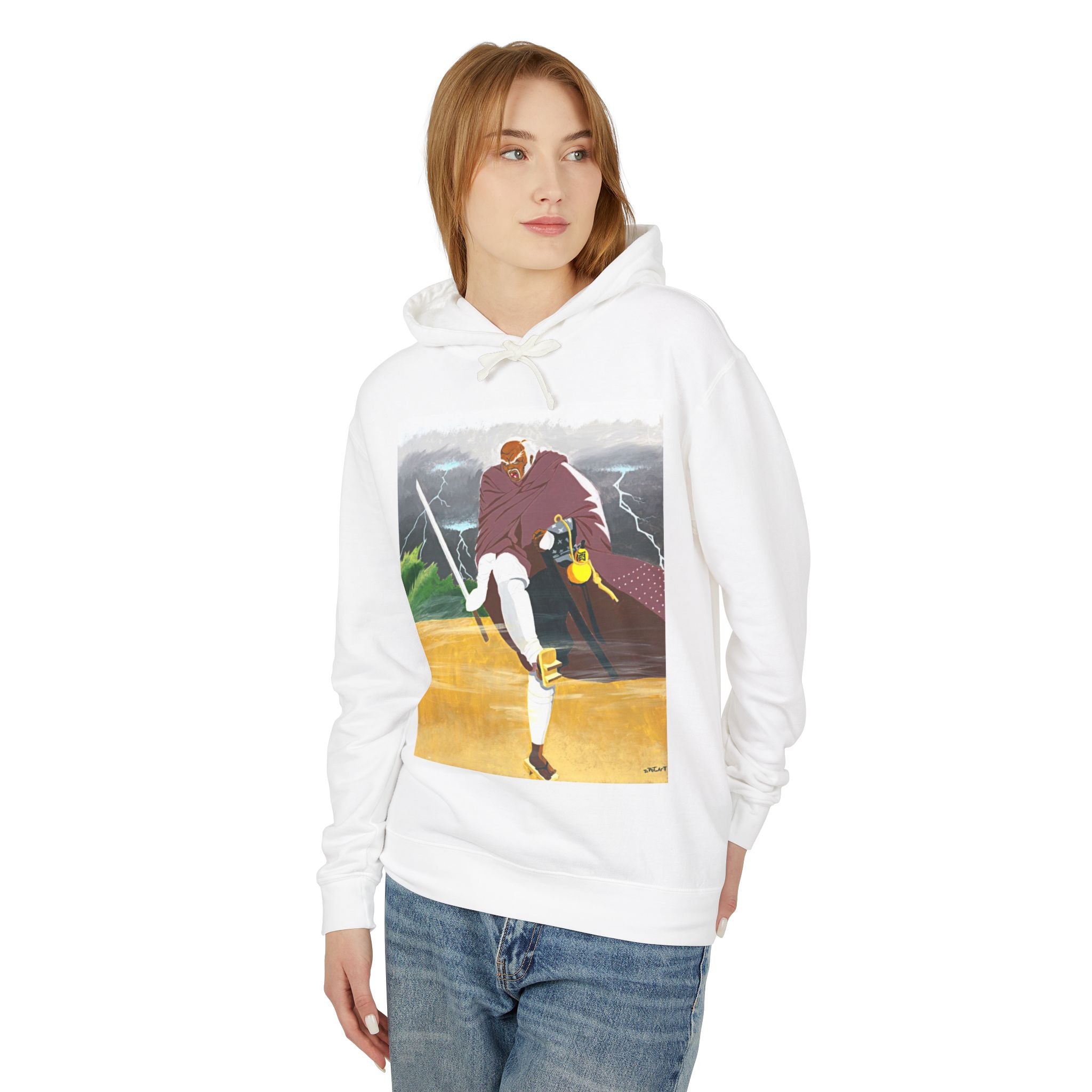 Adventure Samurai Hoodie — Stylized Warrior Art Graphic Sweatshirt